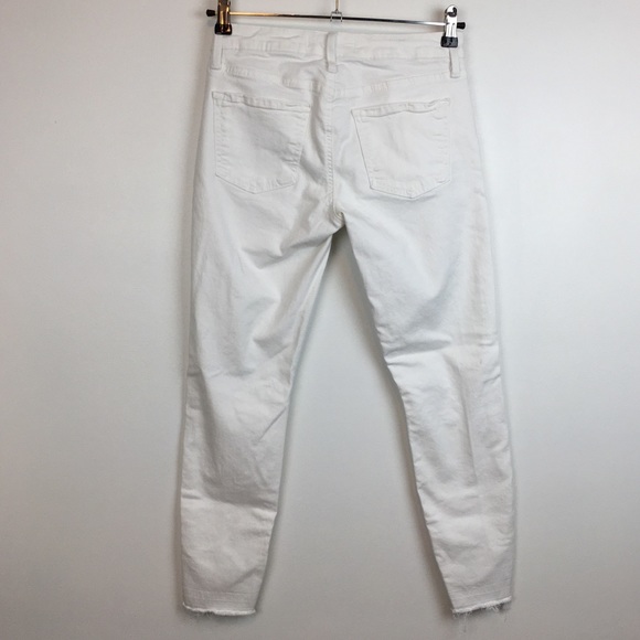 JUST BLACK Released Step Hem White Skinny Jeans - Picture 6 of 14